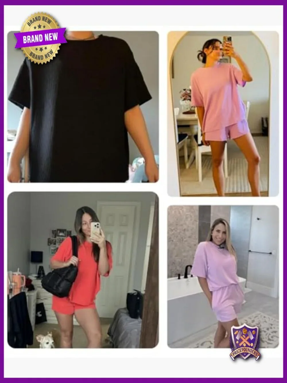 Women 2 Piece Shorts Set Ribbed Lounge Matching Outfit Summer Cruise